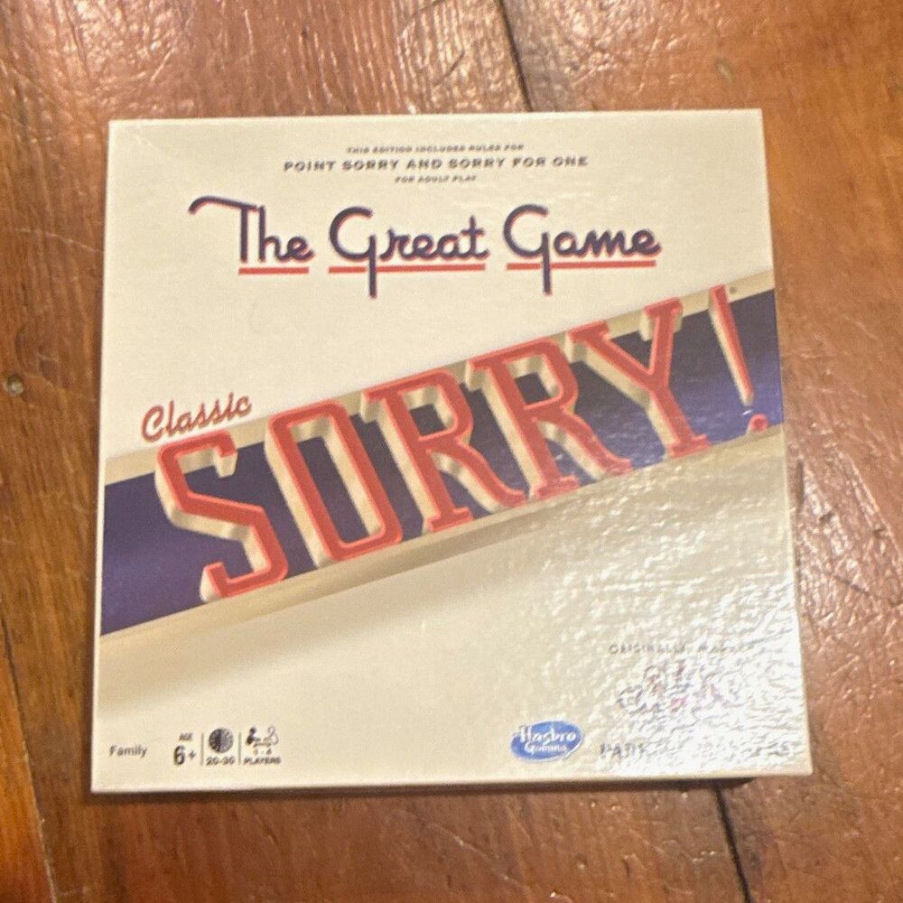 Hasbro Gaming Classic Sorry! Game Complete w/ Cards 1-4 Players 6+ all pieces